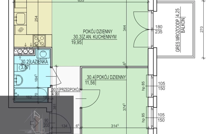 Nowoczesne mieszkanie na sprzedaż 40,37m2 | 2-pok | Zdjęcie główne