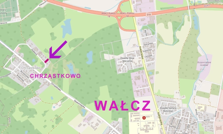 Działka budowlana na sprzedaż Wałcz Chrząstkowo - 1500 m2 | Zdjęcie główne