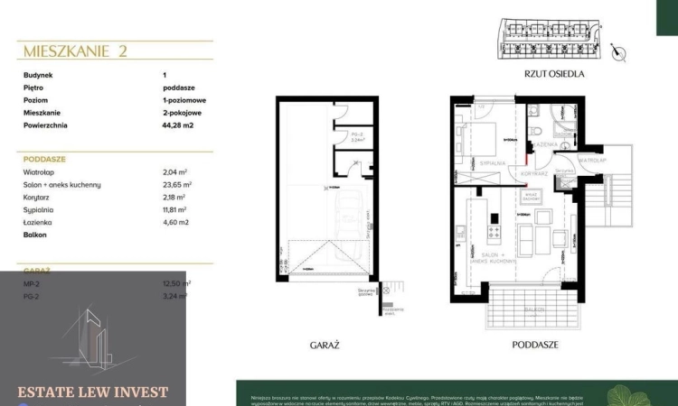 Nowe mieszkanie w Bronowicach, 44m2, 2 pokoje | Zdjęcie główne